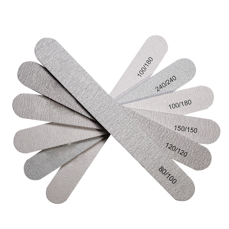 1,000 PCS/Case Professional #80/100 Grit Double-Sided Zebra Washable Plastic Regular Nail File