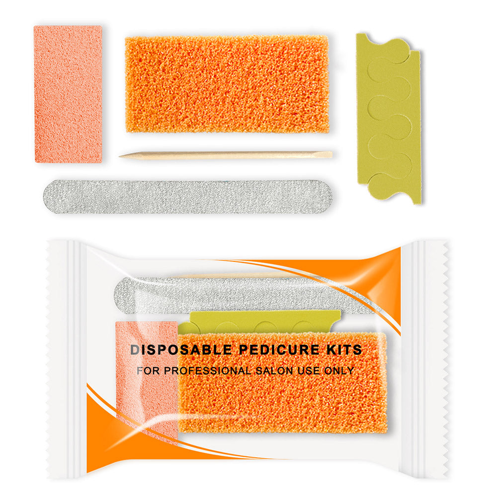 600 Sets/Case 5 Pieces in 1 Manicure & Pedicure Disposable Kit Supply for Salon