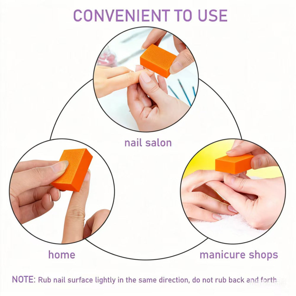 7500 PCS/Case Professional 80/100 Grit Mini Nail Buffer Block – Dual-Sided File for Gel & Acrylic Prep
