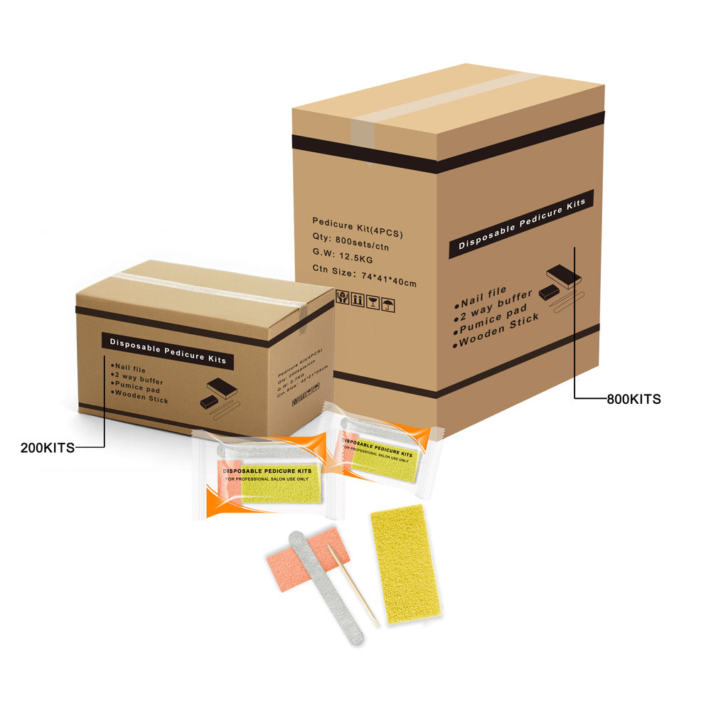 800 Sets/Case Professional-grade 4-in-1 Disposable Pedicure Kits Wholesale