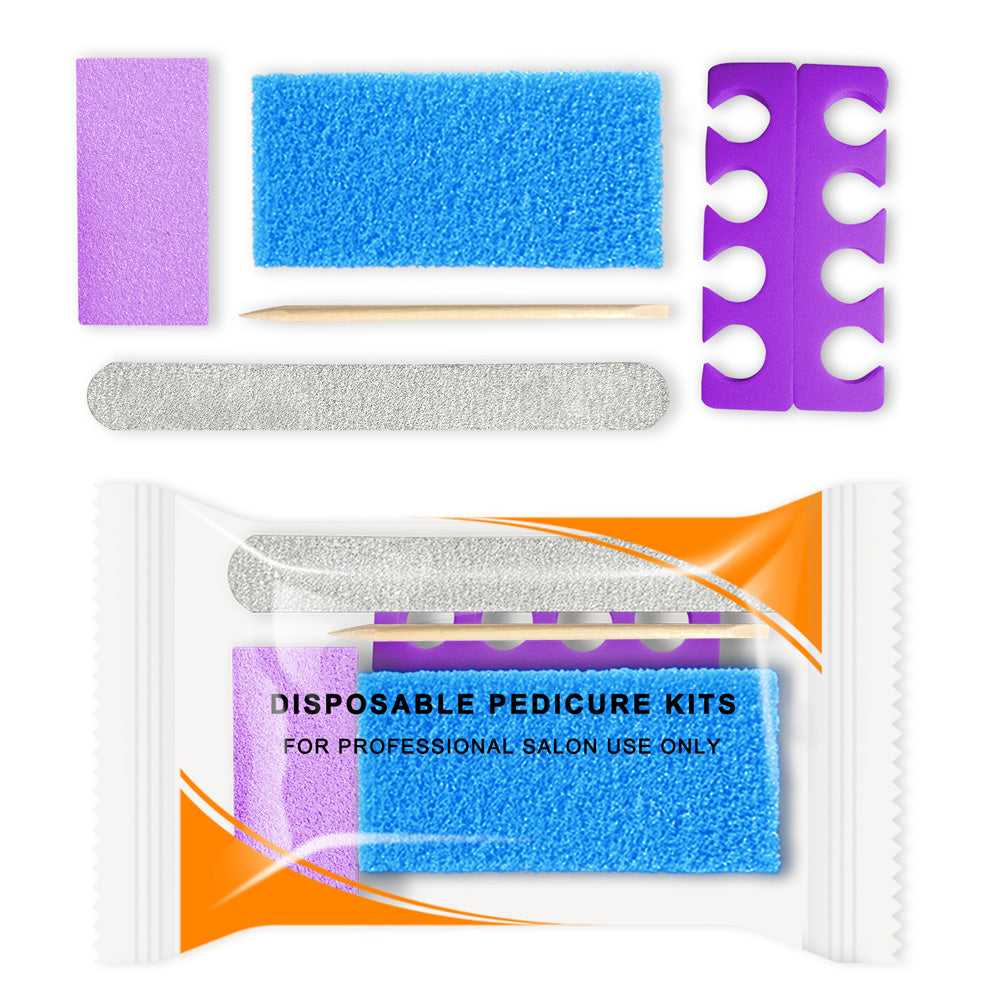 600 Sets/Case 5 Pieces in 1 Manicure & Pedicure Disposable Kit Supply for Salon