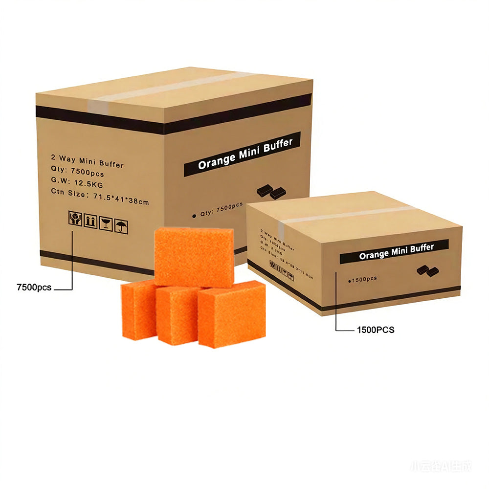 7500 PCS/Case Professional 80/100 Grit Mini Nail Buffer Block – Dual-Sided File for Gel & Acrylic Prep